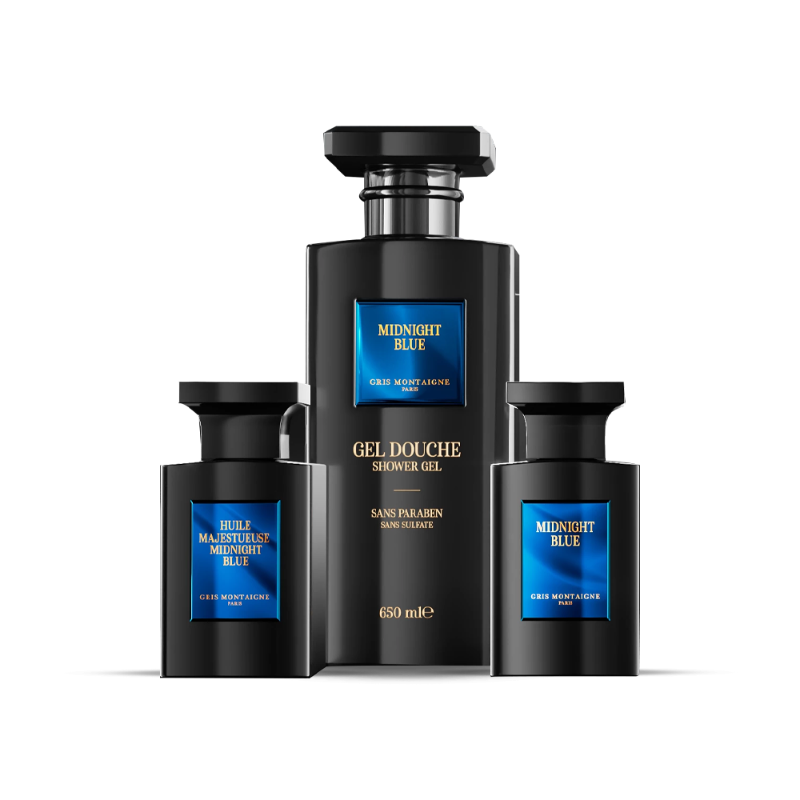 Coffret Midnight Blue Gris Montaigne | Élégance Nocturne & Raffinement