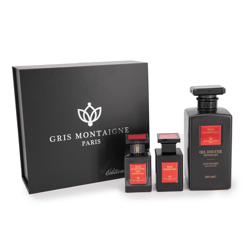 Coffret Rose Indomptable Gris Montaigne | Parfum Floral Audacieux